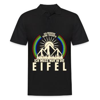 Eifel Wandern Berge Mittelgebirge Eifler - Männer Poloshirt - Schwarz - Vorne - Kai (181cm)