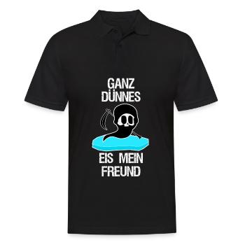 Sensenmann Ganz dünnes Eis Grim Reaper - Männer Poloshirt - Schwarz - Vorne - Kai (181cm)