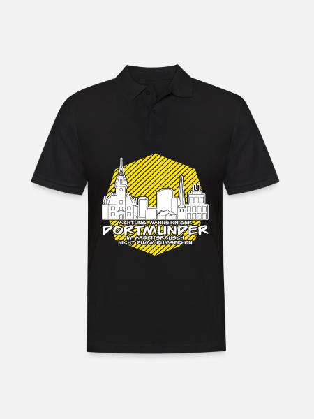 Dortmunder Stadt Dortmund - Männer Poloshirt - Schwarz