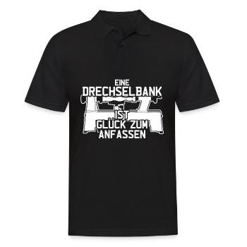 Drechseln Drechselbank Glück Drechsler - Männer Poloshirt - Schwarz - Vorne - Kai (181cm)