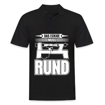 Drechseln Drechselbank Witz Drechsler - Männer Poloshirt - Schwarz - Vorne - Kai (181cm)