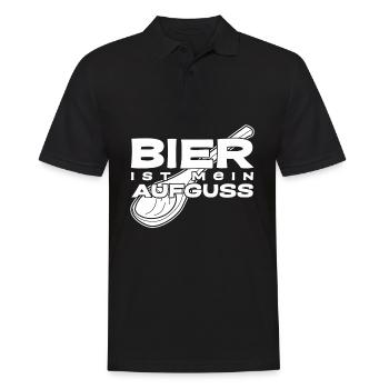 Sauna Bier Saunist Saunisten Saunieren - Männer Poloshirt - Schwarz - Vorne - Kai (181cm)