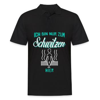 Sauna Schwitzen Saunist Saunieren - Männer Poloshirt - Schwarz - Vorne - Kai (181cm)