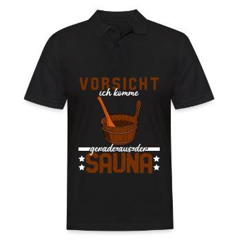 Sauna Saunist Saunieren - Männer Poloshirt - Schwarz - Vorne - Kai (181cm)