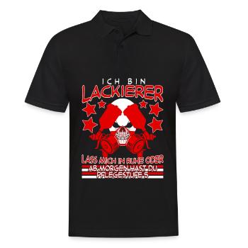 Autolackierer Lackierer Witz Airbrush - Männer Poloshirt - Schwarz - Vorne - Kai (181cm)