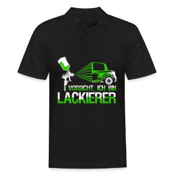 Autolackierer Lackierer Spruch Airbrush - Männer Poloshirt - Schwarz - Vorne - Kai (181cm)