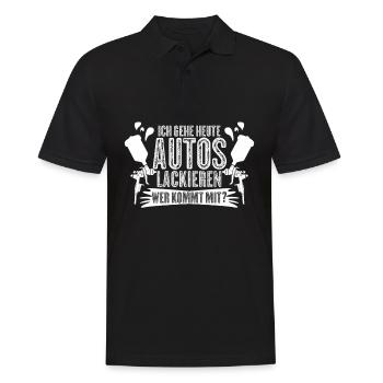 Autolackierer Autos lackieren Lackierer - Männer Poloshirt - Schwarz - Vorne - Kai (181cm)