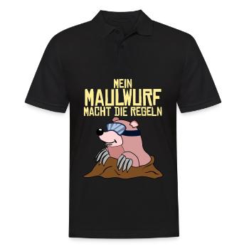 Maulwurf Maulwurfshügel Mole Maulwürfe - Männer Poloshirt - Schwarz - Vorne - Kai (181cm)