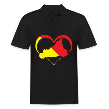 Sizilien Insel Italien Herz Sicilia - Männer Poloshirt - Schwarz - Vorne - Kai (181cm)