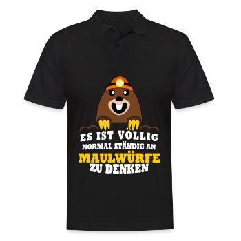 Maulwurf Witz Mole Maulwürfe - Männer Poloshirt - Schwarz - Vorne - Kai (181cm)