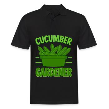 Gurke Gärtner Gemüse Saure Gurken - Männer Poloshirt - Schwarz - Vorne - Kai (181cm)