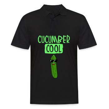 Gurke Gärtner Gemüsegärtner Gurken - Männer Poloshirt - Schwarz - Vorne - Kai (181cm)