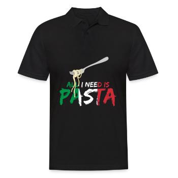 Italie Pâtes Corse Sicile Sardaigne - Polo Homme - noir - Devant - Kai (181cm)