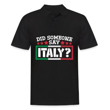 Italien Did someone say Italy - Men's Polo Shirt - black - Front - Kai (181cm)