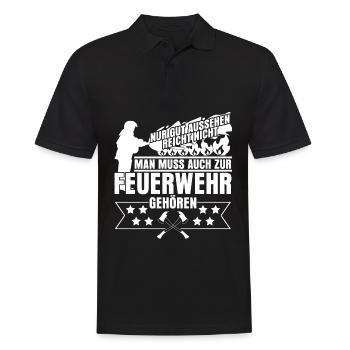 Freiwillige Feuerwehr Jugendfeuerwehr - Männer Poloshirt - Schwarz - Vorne - Kai (181cm)
