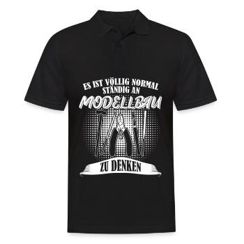 Modellbau Modellbahn Modellbauer - Männer Poloshirt - Schwarz - Vorne - Kai (181cm)