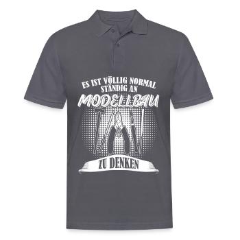 Modellbau Modellbahn Modellbauer - Männer Poloshirt - Anthrazit - Vorne - Nico (186cm)