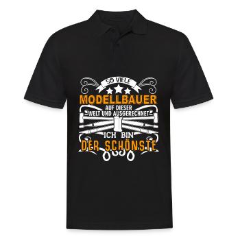 Modellbau Spruch Tabletop Modellbauer - Männer Poloshirt - Schwarz - Vorne - Kai (181cm)