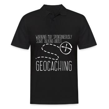 Geocacher Schatzsuche Geocache - Männer Poloshirt - Schwarz - Vorne - Kai (181cm)