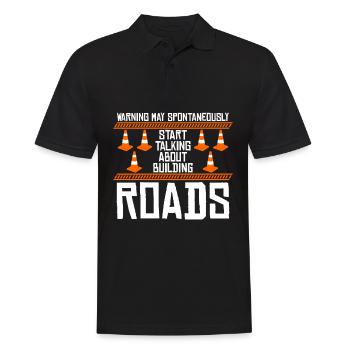 Road guard Bauhof Witz Road builder - Men's Polo Shirt - black - Front - Kai (181cm)