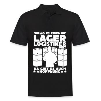 Lagerist Lageristen Lagerlogistiker - Männer Poloshirt - Schwarz - Vorne - Kai (181cm)