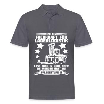 Lagerist Staplerfahrer Gabelstapler - Männer Poloshirt - Anthrazit - Vorne - Nico (186cm)