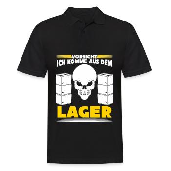 Lagerist Lager Logistiker Lagerarbeiter - Männer Poloshirt - Schwarz - Vorne - Kai (181cm)
