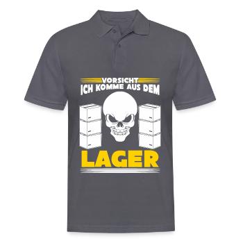 Lagerist Lager Logistiker Lagerarbeiter - Männer Poloshirt - Anthrazit - Vorne - Nico (186cm)