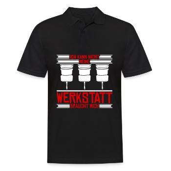 Zerspaner Zerspanungsmechaniker Fräser - Männer Poloshirt - Schwarz - Vorne - Kai (181cm)