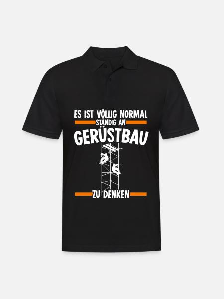 Gerüstbauer Gerüst Gerüstbau - Männer Poloshirt - Schwarz