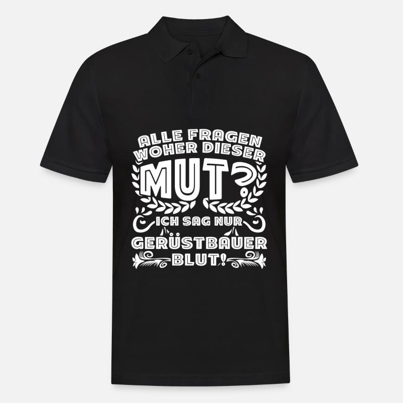 Gerüstbau Gerüst Gerüstbauer - Männer Poloshirt - Schwarz