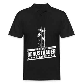Gerüstbau Gerüst Witz Spruch Gerüstbauer - Männer Poloshirt - Schwarz - Vorne - Kai (181cm)