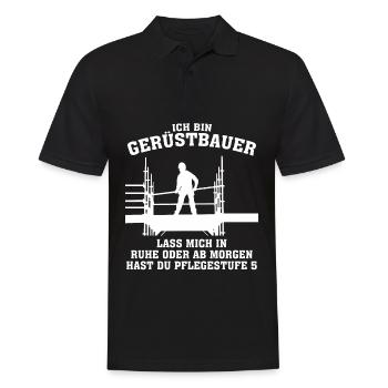 Gerüstbauer Gerüst Witz Gerüstbau - Männer Poloshirt - Schwarz - Vorne - Kai (181cm)