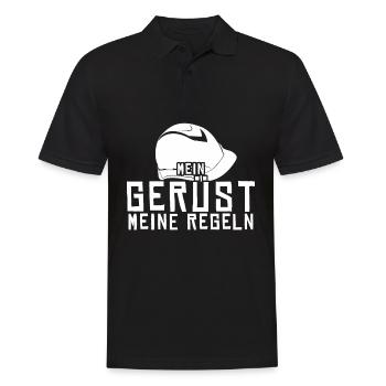Gerüstbauer Spruch Gerüst Gerüstbau - Männer Poloshirt - Schwarz - Vorne - Kai (181cm)