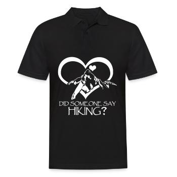 Hiking Herzchen Berg Saying Mountain Hiking - Men's Polo Shirt - black - Front - Kai (181cm)