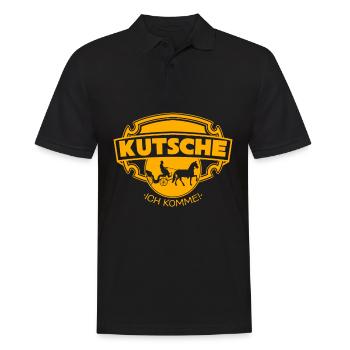 Kutscher Kutsche Pferde Pferdekutsche - Männer Poloshirt - Schwarz - Vorne - Kai (181cm)
