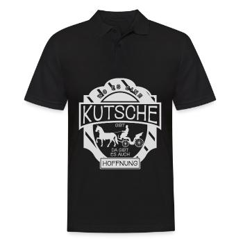 Kutscher Kutsche Pferd Pferdekutsche - Männer Poloshirt - Schwarz - Vorne - Kai (181cm)