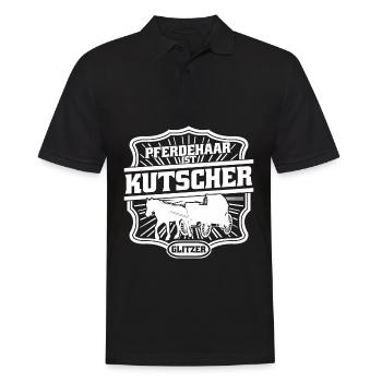 Kutscher Kutsche Fuhrmann Pferdekutsche - Männer Poloshirt - Schwarz - Vorne - Kai (181cm)