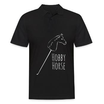 Hobby Horse Riding Hobbyhorse - Men's Polo Shirt - black - Front - Kai (181cm)