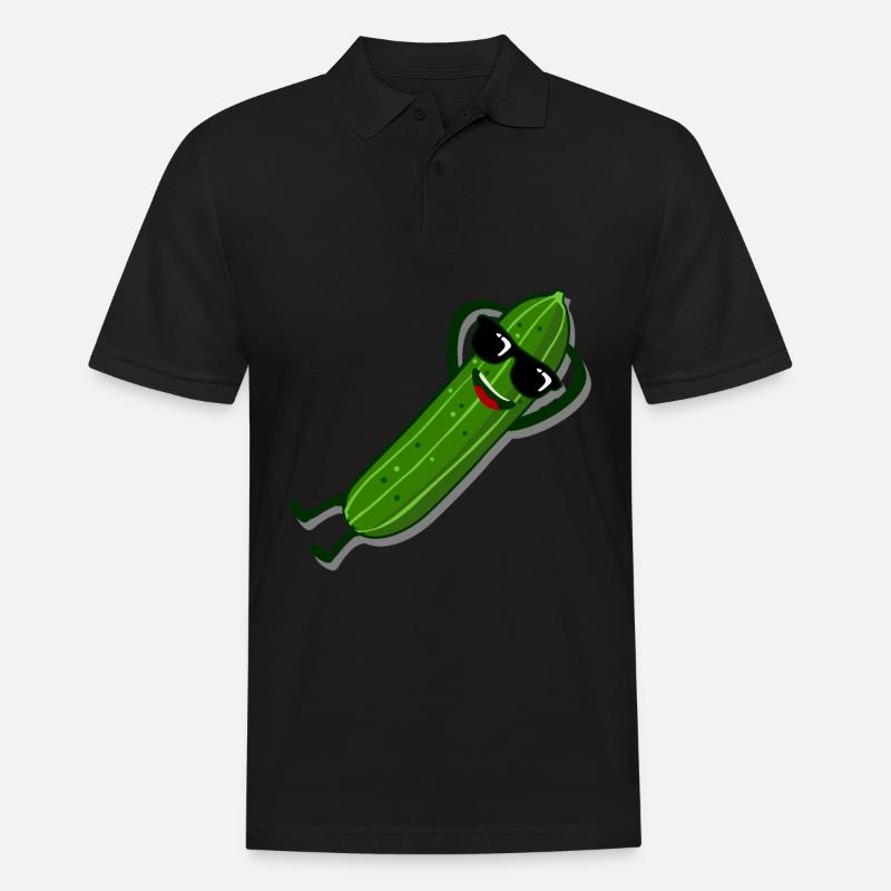 Gurke Sonnenbrille Gurken - Männer Poloshirt - Schwarz