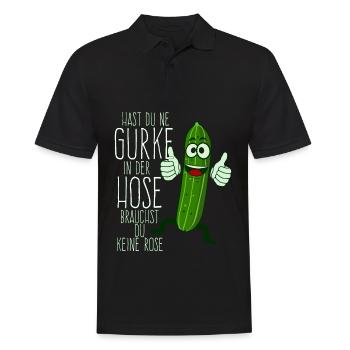 Gurke in der Hose Witz Saure Gurken - Männer Poloshirt - Schwarz - Vorne - Kai (181cm)