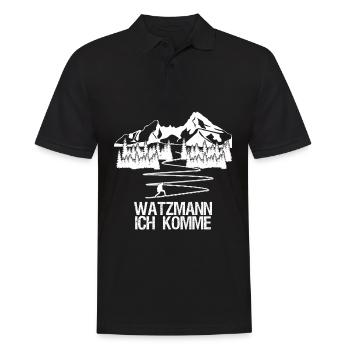 Watzmann Bergsteigen Wandern - Männer Poloshirt - Schwarz - Vorne - Kai (181cm)