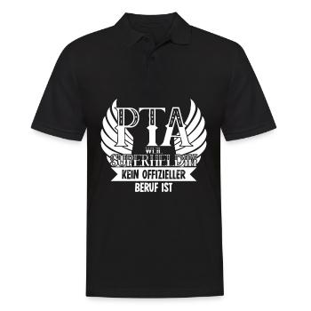 PTA Superheldin Pharmazie Apotheke - Männer Poloshirt - Schwarz - Vorne - Kai (181cm)