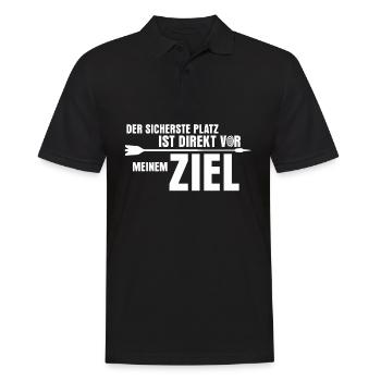 3D Bogensport Compoundbogen Langbogen - Männer Poloshirt - Schwarz - Vorne - Kai (181cm)