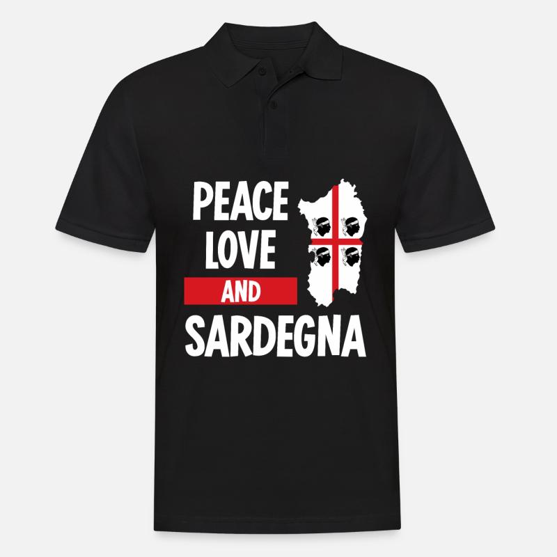 Sardaigne Sardaigne Drapeau Sardaigne - Polo Homme - noir