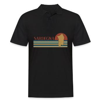 Sardaigne Sardaigne Sardaigne Rétro Sardaigne - Polo Homme - noir - Devant - Kai (181cm)
