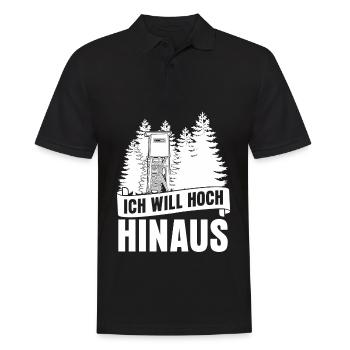 Jägerin Jäger Hochsitz Jagd Jagen - Männer Poloshirt - Schwarz - Vorne - Kai (181cm)