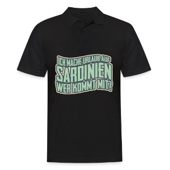 Sardegna Sardinien Urlaub Sardinia - Männer Poloshirt - Schwarz - Vorne - Kai (181cm)