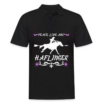 Haflinger Pferd - Männer Poloshirt - Schwarz - Vorne - Kai (181cm)