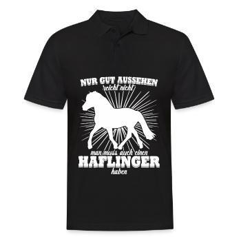 Haflinger Pferd Haflingers - Männer Poloshirt - Schwarz - Vorne - Kai (181cm)